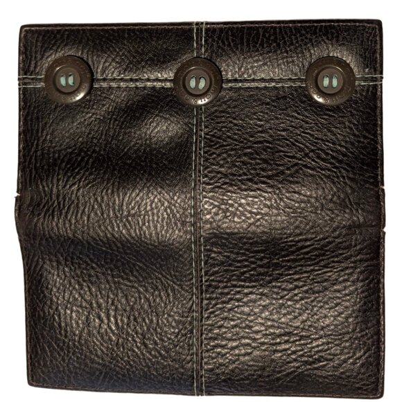 Matt & Nat Brown wallet with Button Detail Blue - Picture 6 of 7